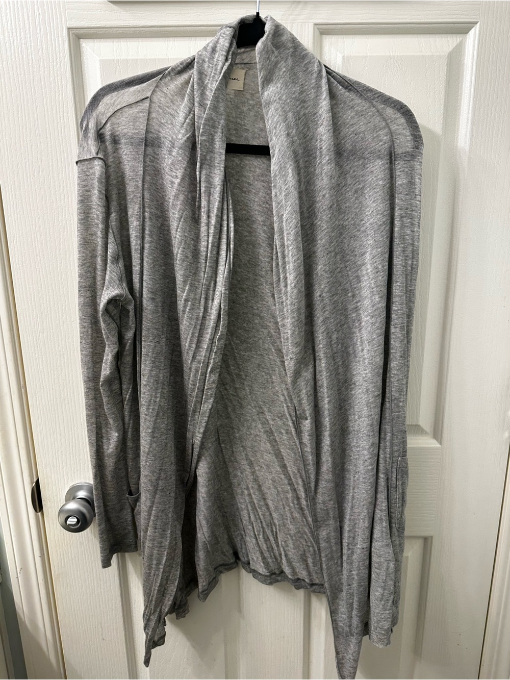 Lightweight Open-Front Gray Women's Cardigan Sweater